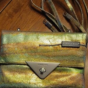 Renato Angi Crossbody Bag Metallic NWT